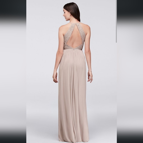 Open back lace and mesh bridesmaid dress - Picture 4 of 4